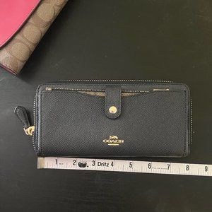 Navy/brown leather Coach wallet